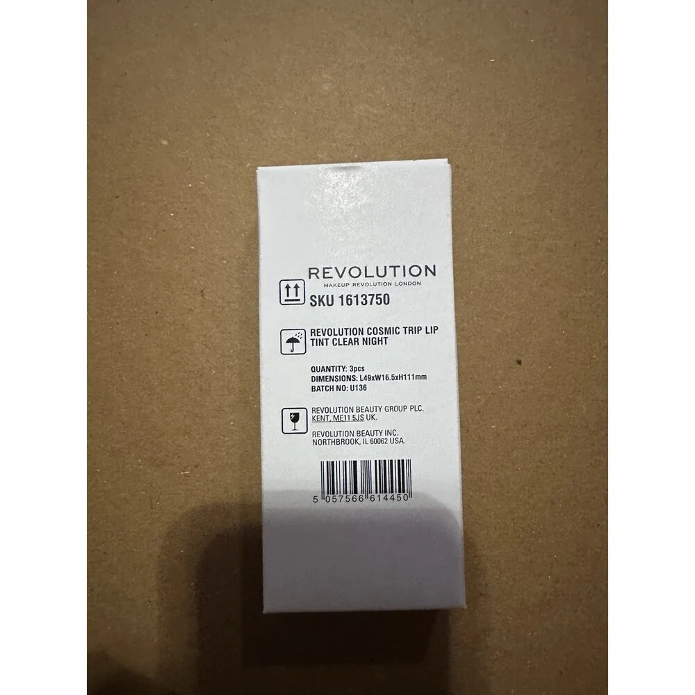 Makeup Revolution Cosmic Trip Lip Tint Clear Night 3Pc Lot New